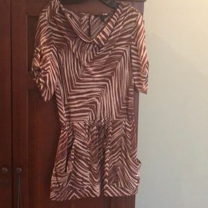 Zebra print mini dress